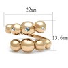 Slickblue IP Rose Gold Stainless Steel Ring with Sea Blue Synthetic Crystal, Women's Size 5-10 - 2 of 4