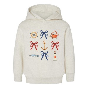 The Juniper Shop Coquette Nautical Collage Toddler Graphic Hoodie - 1 of 3