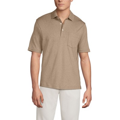 Lands' End Men's Short Sleeve Cotton Supima Polo Shirt with Pocket