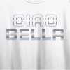 Ciao Bella Women's White Crew Neck Crop Tee - 2 of 3
