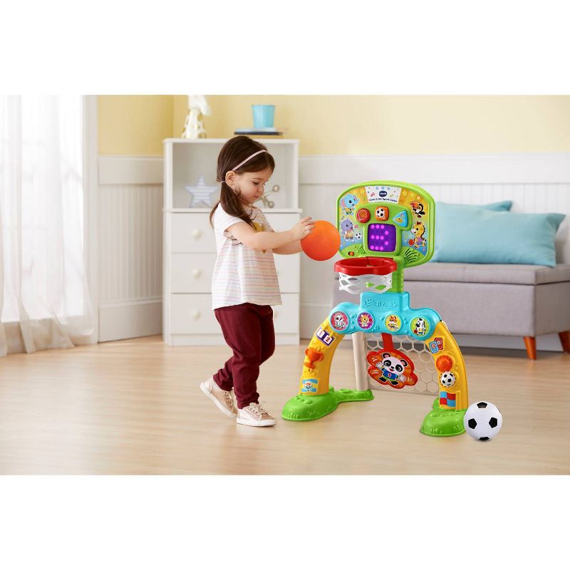 VTech Count &#38; Win Sports Center with Basketball and Soccer Ball, 4 of 15