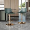 Sapphtopaz Modern Adjustable Swivel Bar Stools Set of 2, Ergonomic Bar Stools with Back Support for Kitchen Island - 3 of 4