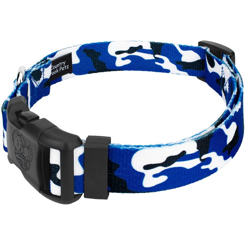 Country Brook Petz Deluxe Royal Blue and White Camo Dog Collar - Made in the U.S.A, 3 of 6
