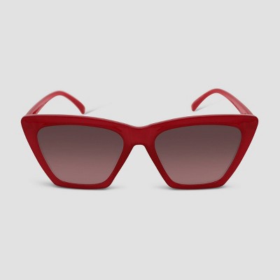Women's Angular Sunglasses - Wild Red Target