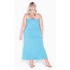 Avenue Women's Plus Size Lace Trim Maxi Sleep Dress - 3 of 4