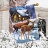 Winter Cabin Deer House Flag Snowy Scene 28" x 40" Briarwood Lane - 4 of 4
