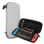Insten Carrying Case with 10 Game Card Holder Slots for Nintendo Switch & OLED Model, Controllers and Accessories, Gray Portable Travel Cover