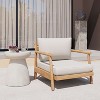 Dexmalle Patio Acacia Wood Club Chair with Water-resistant Cushion - 3 of 4
