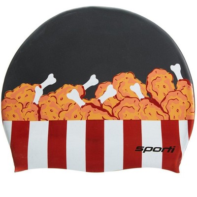 Sporti Fried Chicken Silicone Swim Cap