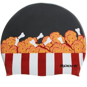 Sporti Fried Chicken Silicone Swim Cap - 1 of 4