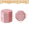 Unique Bargains Velvet Octagon Wedding Proposal Engagement 2 Slot Jewelry Storage Ring Box - 2 of 4