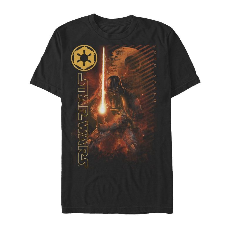 Men's Star Wars Darth Vader Fire T-Shirt, 1 of 5