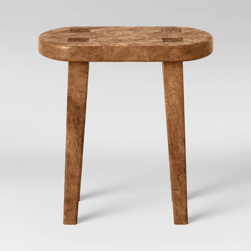 Woodland Carved Wood Accent Table Brown - Threshold&#153;, 4 of 14