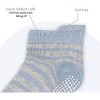 Rising Star Infant Boys Baby Socks, Non Slip Grip Ankle Socks for Baby's Ages 6-24 Months (Gray/Blue) - 4 of 4