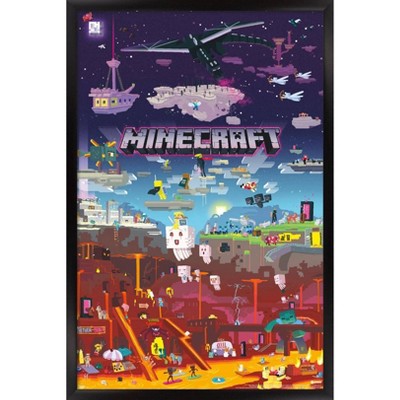 Minecraft - World Beyond Framed Poster Trends International