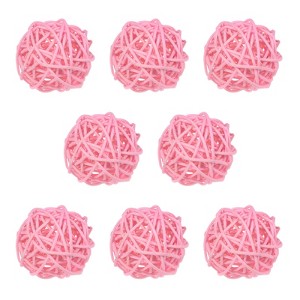 Unique Bargains Wicker Rattan Decorative DIY Crafts Balls for DIY Crafts 8 Pcs - 1 of 4