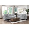 APRILSOUL Gray Modern Loveseat Textured Fabric Upholstered Rounded Arms Attached Cushions Transitional Living Room Furniture - 2 of 4