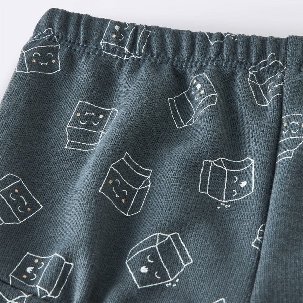 Conjunto de Bebé de Manga Corta y Pompis Monstruo de Leche - Cloud Island™ Gris Carbón 4
