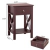 Karl Home 1-Drawer Brown MDF (Medium-Density Fiberboard) 15.75in. W Nightstands - 4 of 4