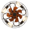 Sofucor 20" Caged Industrial Ceiling Fans with Lights and Remote Flush Mount Bladeless Low Profile Small Farmhouse Ceiling Fan 6 Speed Reversible - 4 of 4