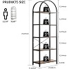 Coucheta 4/5 Tier Arched Bookshelf, Industrial Bookcase with Metal Frame, Open Storage Shelf for Living Room, Bedroom & Office - 2 of 4