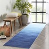 Gradient Color Contemporary Area Rug - Machine Washable Modern Ombre Carpet, Non-Slip Non-Shedding Throw Rug for Living Room Bedroom Laundry - 3 of 4