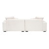 104.7'' 4-Seater Corduroy Sofa with 4 Throw Pillows, Large Living Room Couch, Soft Sponge Cushions, Orange Fabric - 4 of 4