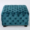 CAVINAS Modern Glam Velvet Ottoman Bench with Button-Tufted Diamond Stitch, Upholstered Ottoman Foot Rest, Work as End Table and Ottoman - 2 of 4