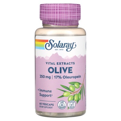 Solaray Vital Extracts, Olive, 250 mg, 60 VegCaps