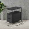 Night Stand Slim Night Stand Narrow Nightstand Narrow Nightstand With Charging Station Side Table With Storage Bedside Table Side Table - 3 of 4