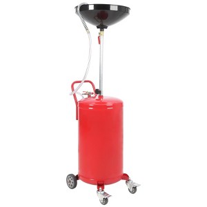20 Gallon Oil Drain Tank, Air Operated Waste Oil Container with Adjustable Funnel & Wheels for Auto Shops - 1 of 4