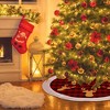 Black Red Buffalo Plaid Tree Skirt 48in Christmas Tree Skirts - 2 of 4