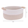 Unique Bargains Woven Handles Shelf Closet Storage Basket - 2 of 4