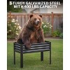 48x24x32" Galvanized Steel Raised Garden Bed with Legs, 400lb Capacity Elevated Planter Box for Patio, Balcony, Brown - 4 of 4