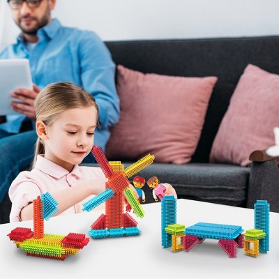 PicassoTiles 4-Piece Colorful Family Character Figures Set