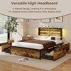 Tangkula Full Size Bed Frame w/ Drawers LED Lights Outlets & USB Ports Smart APP Control - 4 of 4