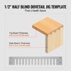 VEVOR Dovetail Jig, 12 in Width, Dove Tailing Router Jigs with 4 Router Bits & 3 Templates, Precise Alignment Dove Tail Jig, Yellow - 4 of 4