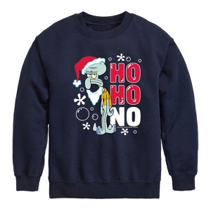 Boys' - SpongeBob SquarePants - Ho Ho No Graphic Long Sleeve Fleece Sweatshirt - 1 of 4