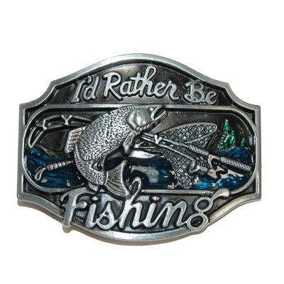 CTM I'd Rather Be Fishing Belt Buckle