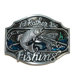 CTM I'd Rather Be Fishing Belt Buckle - 1 of 4