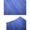 Women's Bohemian Cotton Linen Maxi Skirt - Long Flowy Casual for Summer Beach Holiday Denim Blue - 3 of 4