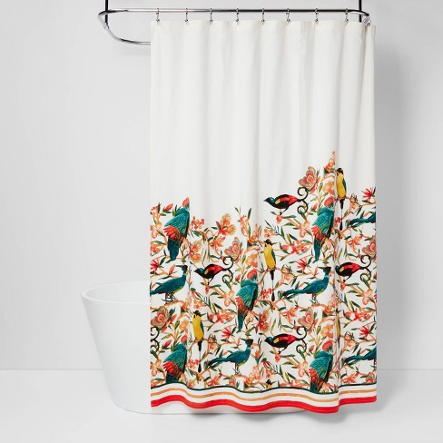 Flora Bird Shower Curtain Opalhouse, Holiday Shower Curtains Target