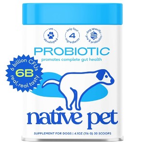 Native Pet Probiotic Supplement Powder with Bone Broth for Dogs - 4.1oz - 1 of 4