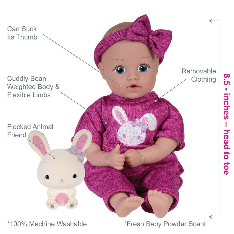 Adora Mini Baby Doll with soft flocked Bunny friend- Be Bright Tots & Friends, 4 of 10