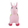 BounceZiez Inflatable Bouncy Ride On Hopper with Pump - Pink Unicorn - image 4 of 4