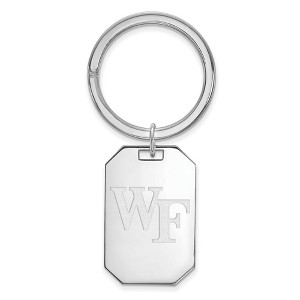Black Bow Jewelry Sterling Silver Wake Forest Demon Deacons NCAA Key Chain - 1 of 3