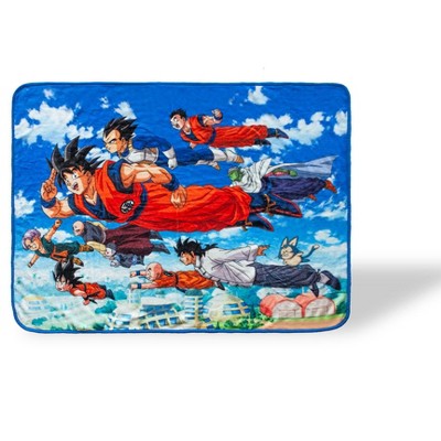 Just Funky Dragon Ball Super Flying Heroes Large Fleece Throw Blanket | 60 x 45 Inches