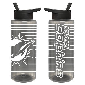 NFL Miami Dolphins Acrylic Water Bottle with UV Graphics - 34oz - 1 of 4