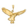 Black Bow Jewelry 14k Yellow Gold Large 2D Eagle Pendant - 3 of 4