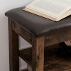 CAVINAS Modern Rubber Wood Storage Shoe-Changing Bench with Comfortable Seat,Flip-Top Storage Height-Adjustable Bench - 4 of 4